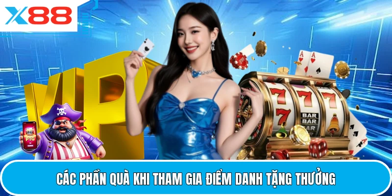Các phần quà khi tham gia điểm danh tặng thưởng
